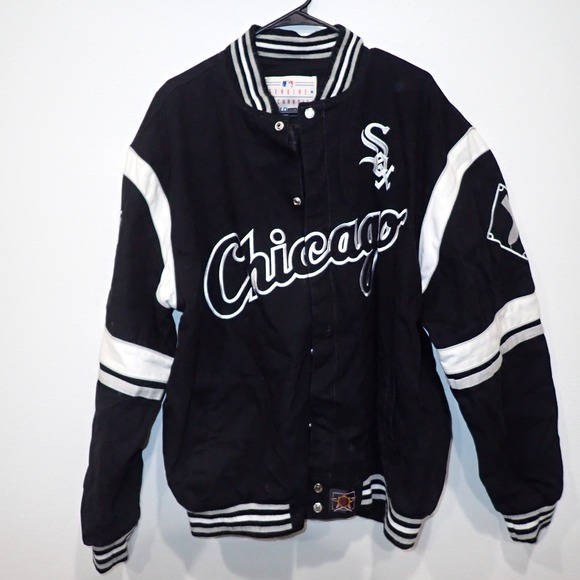 Jh Design Other - JH Design Chicago White Sox Varsity Jacket Black White Cotton Twill Mens XL